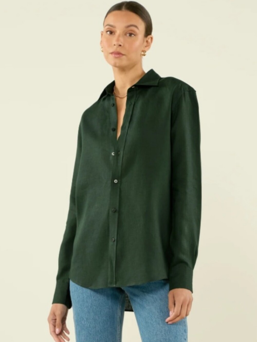 WNU The Boyfriend Organic Cotton Button Up Down Fine Brushed Shirt